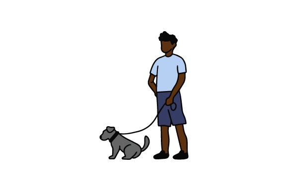 African-American Boy Walking the Dog: A Designer's Review