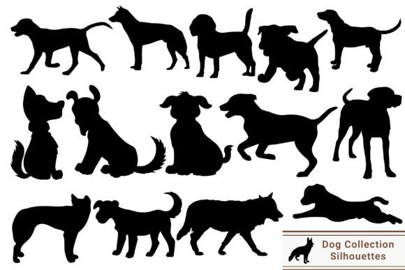 Dog Silhouettes Collection Vector Review