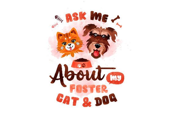 Foster Cat and Dog Watercolor Design Review