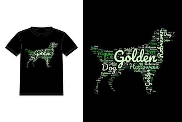Golden Retriever Halloween Typography Review