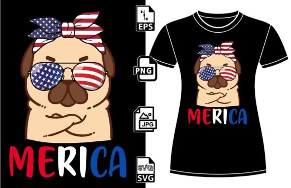 Merica Patriotic Pug 4th of July Dog Tee Review