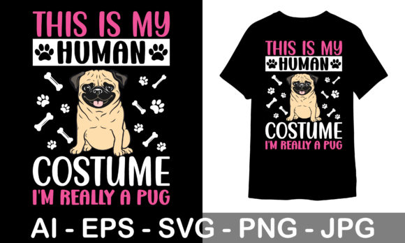 Pug Dog T-Shirt Design: THIS is MY Pug